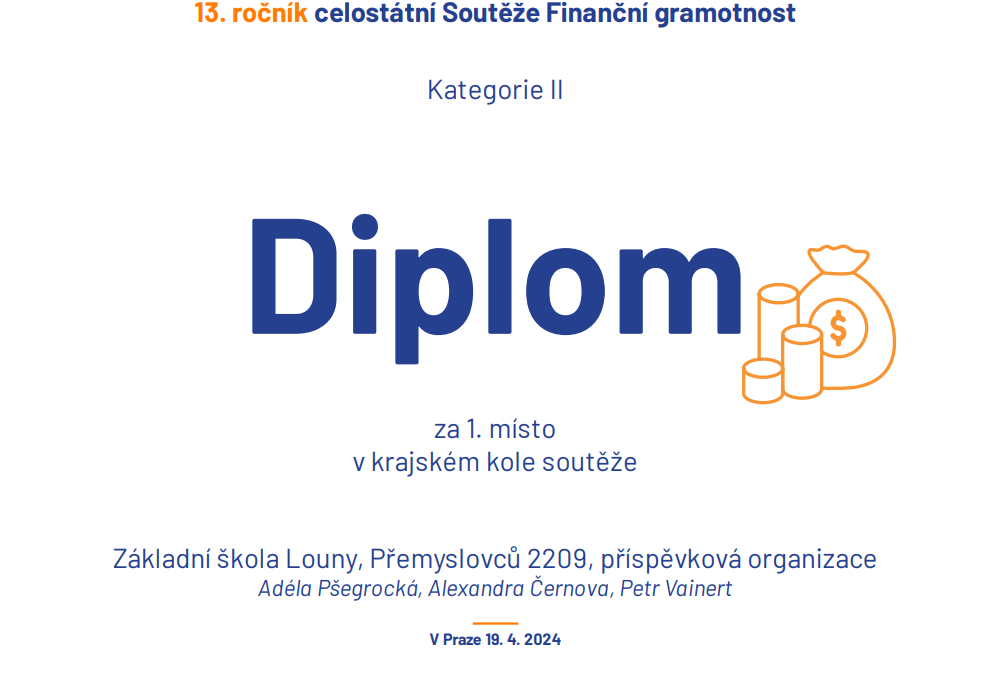 Soutěž Finanční gramotnost